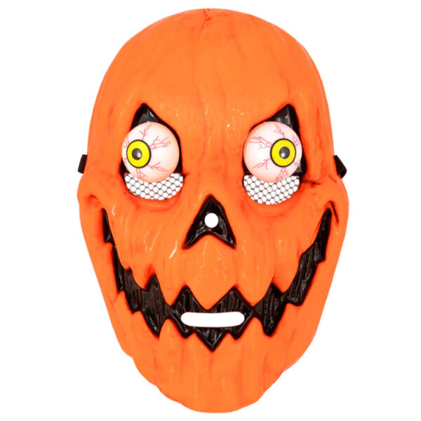 Läskig Pumpa Halloweenmask 18,5x26cm 1