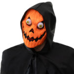 Läskig Pumpa Halloweenmask 18,5x26cm 2