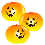 Lysande Ballong Halloween Pumpa 25cm 3st 2