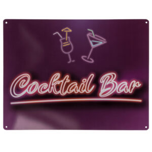Metallskylt "Cocktail Bar" 30x40cm 1