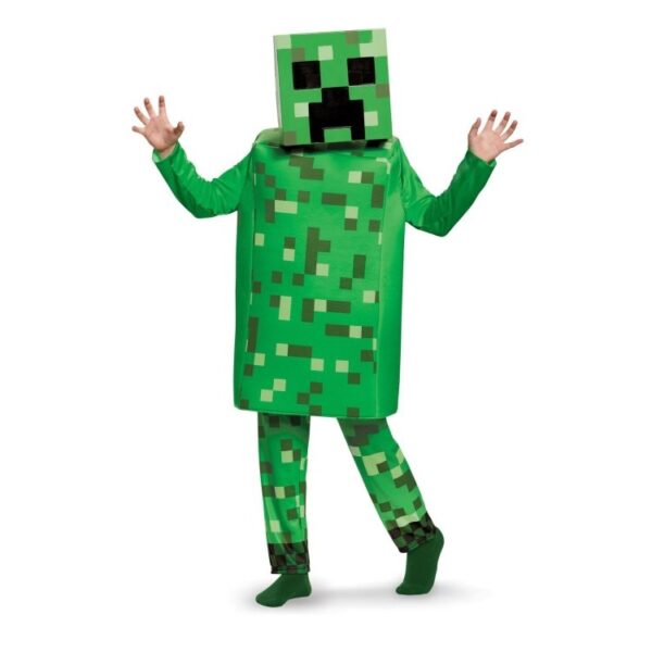 Minecraft Creeper Deluxe Maskeraddräkt Barn 1