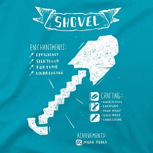 Minecraft Shovel Diagram T-shirt Barn 2