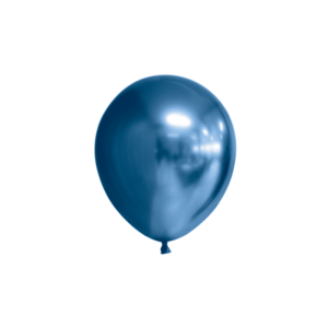 Mini-ballonger Chrome blå 100-pack 1