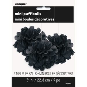 Mini pappers-puff svart 23 cm 3-pack 1