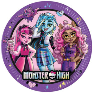 Monster High Papperstallrik 23 cm 8-pack 1