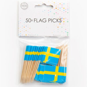 Partypicks Svenska Flaggan 50-pack 1