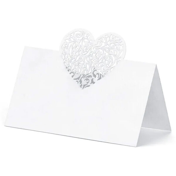 Placeringskort Bröllop Hjärtan 10-pack 1