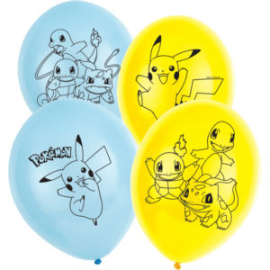 Pokemon ballonger 2 färger, 6-pack 1