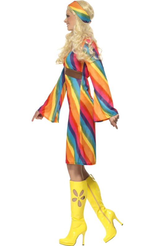 Regnbågsfärgad Hippieklänning 2