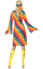 Regnbågsfärgad Hippieklänning 3