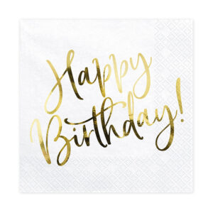 Servett Happy Birthday Vi & Guld 20-pack 1