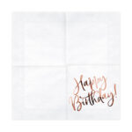 Servett Happy Birthday Vit & Rosé 20-pack 2