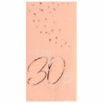 Servetter Elegant 30 års rosa 33 x 33 cm 10-pack 3