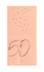 Servetter Elegant 50 års rosa 33 x 33 cm 10-pack 1