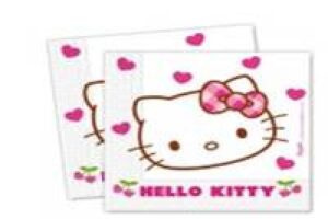 Servetter Hello Kitty rosa hjärtan 20-pack 1