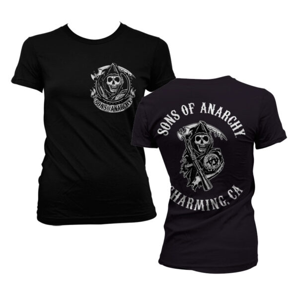 Sons Of Anarchy SOA Full CA Backprint Girly T-Shirt 1