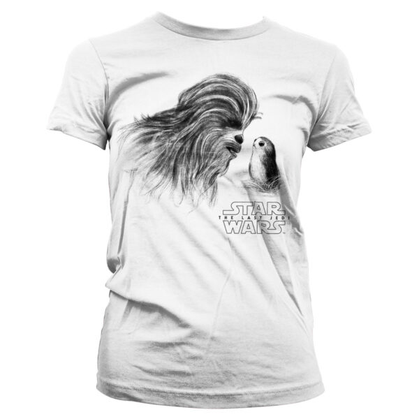Star Wars Chewbacca & Porg Dam T-shirt 1
