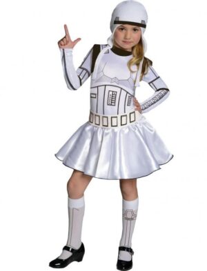 Star Wars Stormtrooper Barnmaskeraddräkt Flicka 1