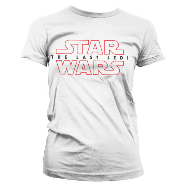 Star Wars The Last Jedi Logo Vit Dam T-shirt 1