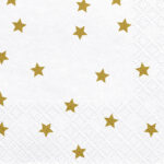 Stjärnor Guld Servett 20-pack 2