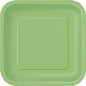 Tallrikar fyrkantiga ljusgröna 14-pack 1