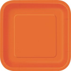 Tallrikar fyrkantiga orangea 14-pack 1
